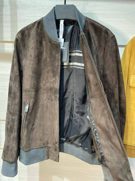 Мужской бомбер Brioni мужской замша 198757-5
