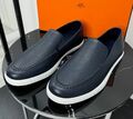 Мужские лоферы Hermès мужской кожа синий 193039-1