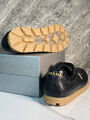 Мужские кроссовки Prada мужской кожа черный 161423-5