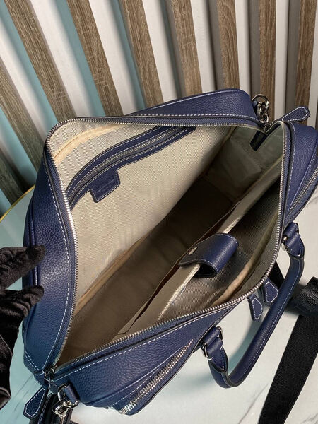 Мужской портфель Hermès мужской кожа синий 173008-5