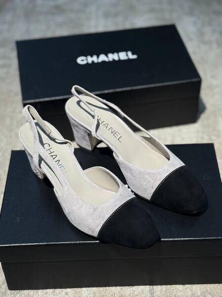 Туфли Chanel женский замша графитовый 195169-2
