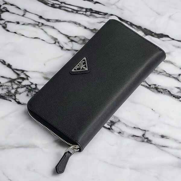 Мужской портмоне Prada мужской кожа черный 108567-4