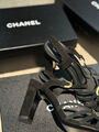 Босоножки Chanel женский замша черный 190862-4
