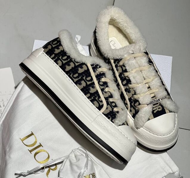 Кеды Christian Dior женский текстиль черный 130391