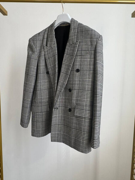 Пиджак Saint Laurent женский графитовый 161384-3