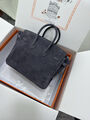 Сумка Hermès Birkin 25 женский замша графитовый 155731-5