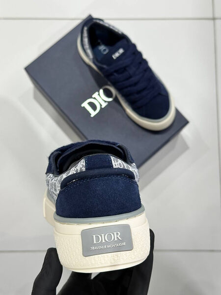 Мужские кеды Christian Dior мужской текстиль синий 185025-4