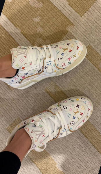 Кроссовки Louis Vuitton женский кожа белый 187145-2