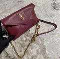 Сумка Saint Laurent женский кожа бордовый 194811-1