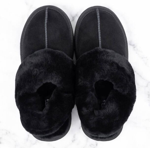 Угги Ugg Slippers Disquette женский замша черный 163218