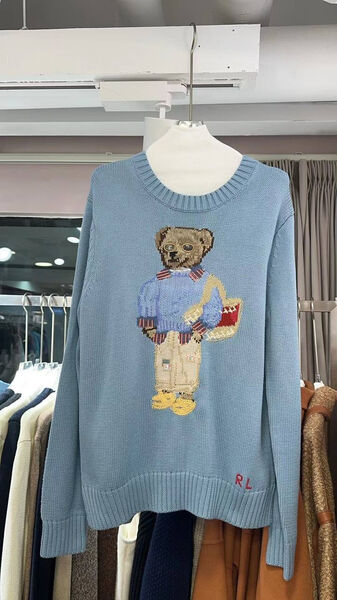 Свитер Ralph Lauren женский вязаная ткань бирюзовый 128840-4
