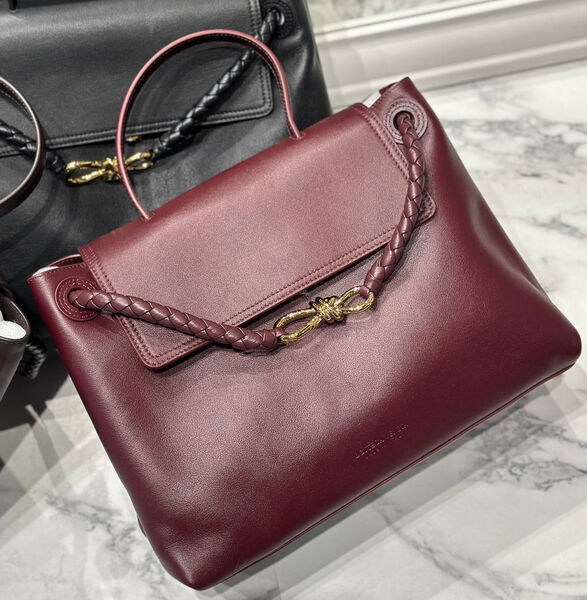 Сумка Bottega Veneta женский кожа бордовый 186750