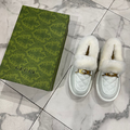 Лоферы. Gucci женский кожа белый 92715-3