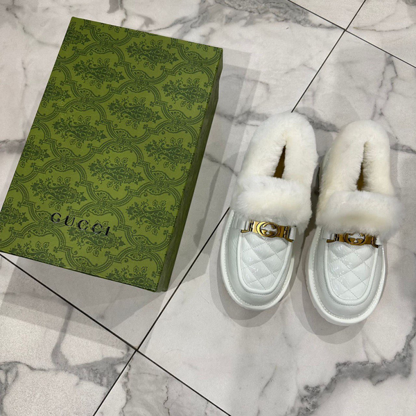 Лоферы. Gucci женский кожа белый 92715-3