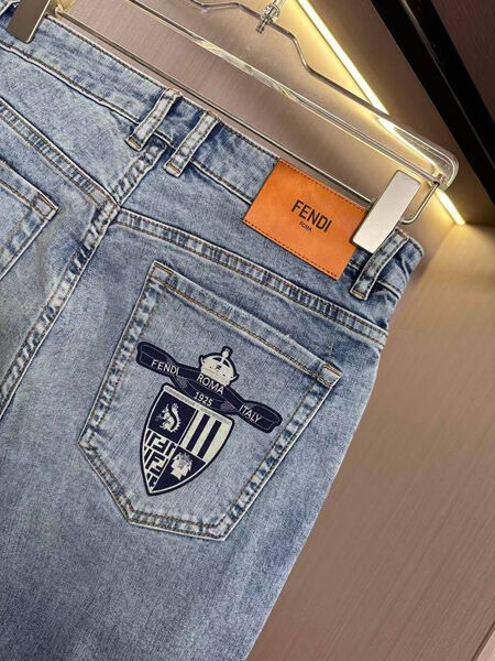 Мужские джинсы Fendi мужской джинса бирюзовый 190593-3