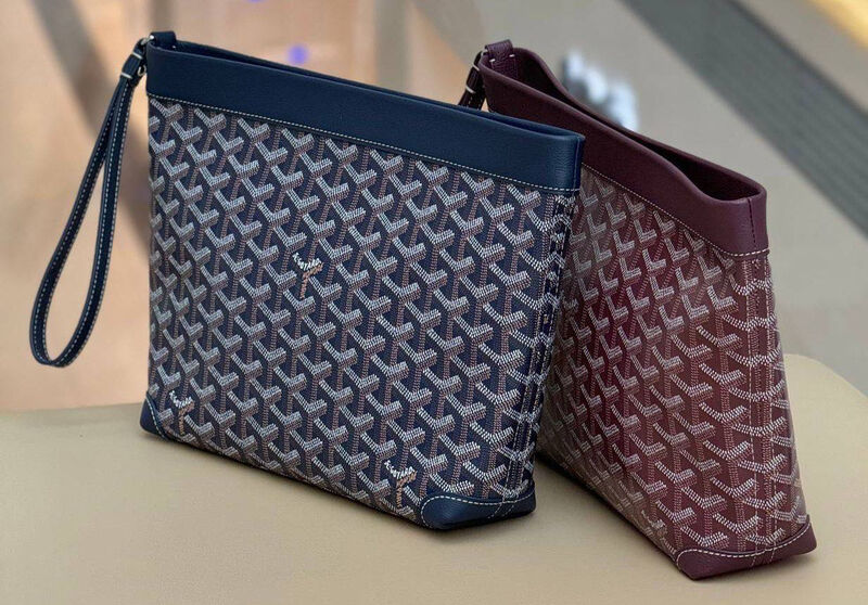 Клатч Goyard женский кожа бордовый 195050-2