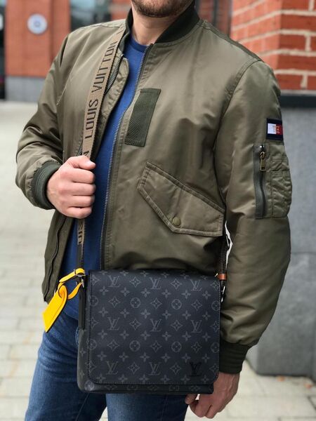 Мужская сумка мессенджер Louis Vuitton мужской канва графитовый 77910-2