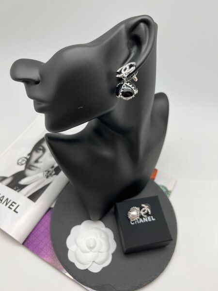 Серьги Chanel графитовый 175838-2