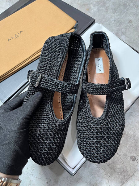 Балетки Alaïa женский черный 180097-2