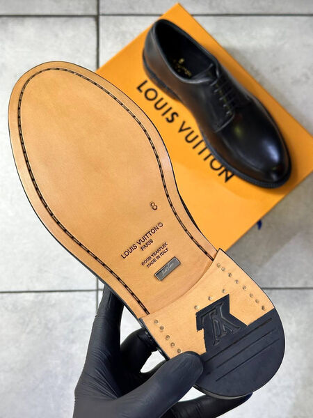 Мужские туфли Louis Vuitton мужской кожа черный 172932-5
