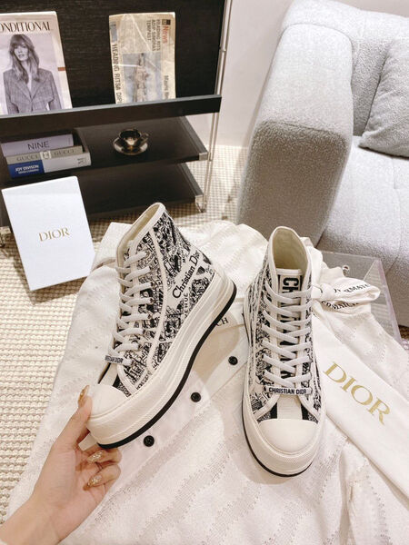 Кеды высокие Christian Dior женский текстиль черный 114030-2