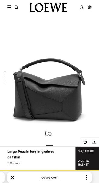 Сумка Loewe женский кожа черный 201945-2