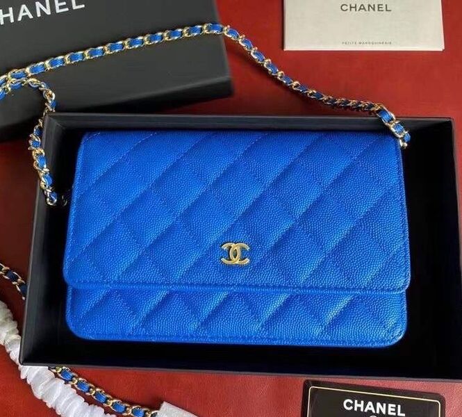 Сумка Chanel Mini женский кожа синий 118810