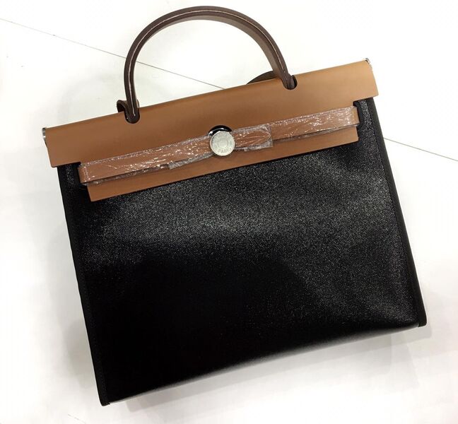Сумка Hermèsherbag Zip женский кожа черный 75492