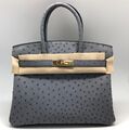 Сумка Hermès Birkin 30 женский кожа графитовый 75315-1