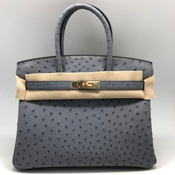 Сумка Hermès Birkin 30 женский кожа графитовый 75315