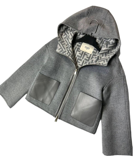 Пальто Fendi женский графитовый 128654