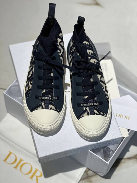 Кеды высокие Christian Dior женский кожа черный 25753-4