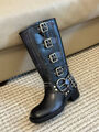 Сапоги Miu Miu женский кожа черный 126683-3