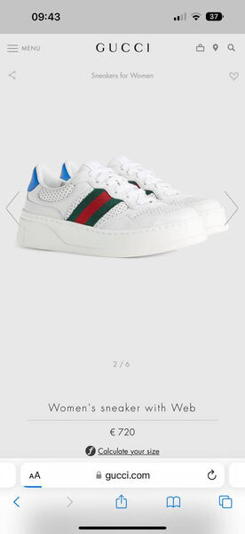 Кеды Gucci женский кожа белый 109720-4