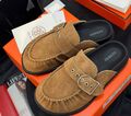 Сабо Hermès женский замша бежевый 199398-1