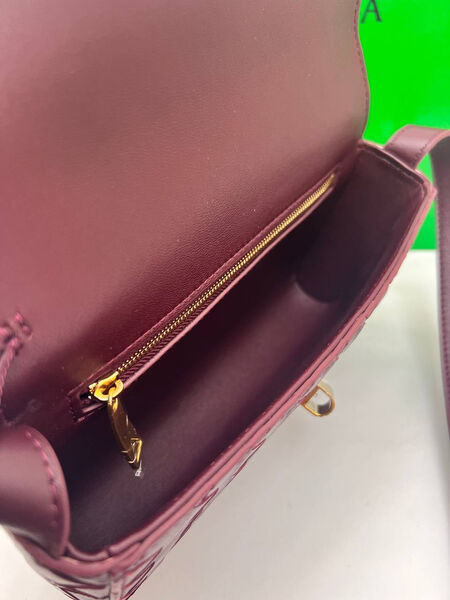 Сумка Bottega Veneta Mini женский кожа бордовый 156374-5