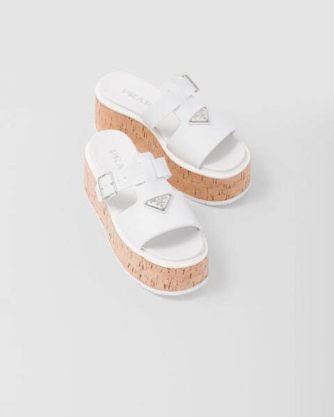 Шлепки Prada женский кожа белый 116700-3