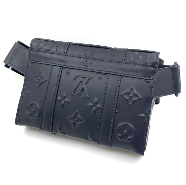 Мужская сумка мессенджер Louis Vuitton мужской кожа черный 77912-4