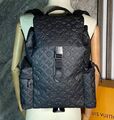 Мужской рюкзак Louis Vuitton мужской кожа черный 167094-1