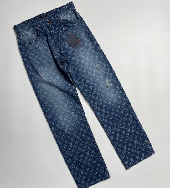 Мужские джинсы Louis Vuitton мужской джинса синий 131573