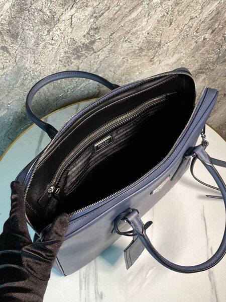 Мужской портфель Prada мужской кожа синий 170379-9