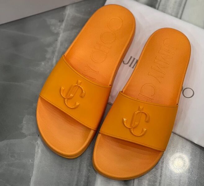 Шлепки Jimmy Choo женский резина оранжевый 118162