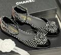 Балетки Chanel женский кожа черный 147782-1