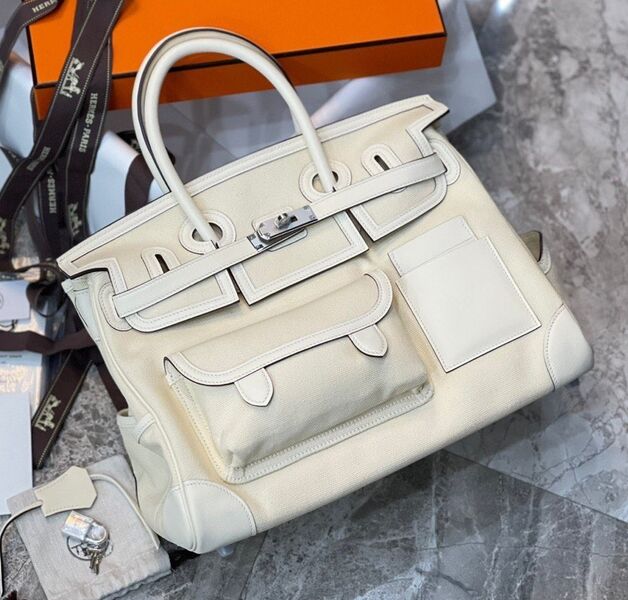 Сумка Hermès Birkin Cargo женский кожа белый 99087