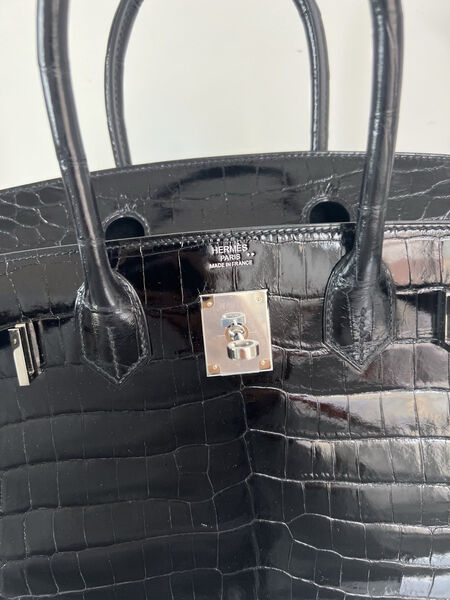 Сумка Hermès Birkin 30 женский кожа черный 140345-5