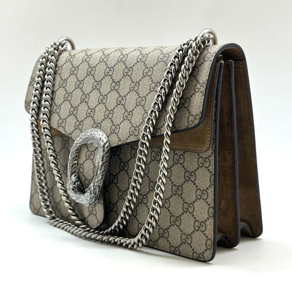 Сумка Gucci женский текстиль бежевый 98544-3