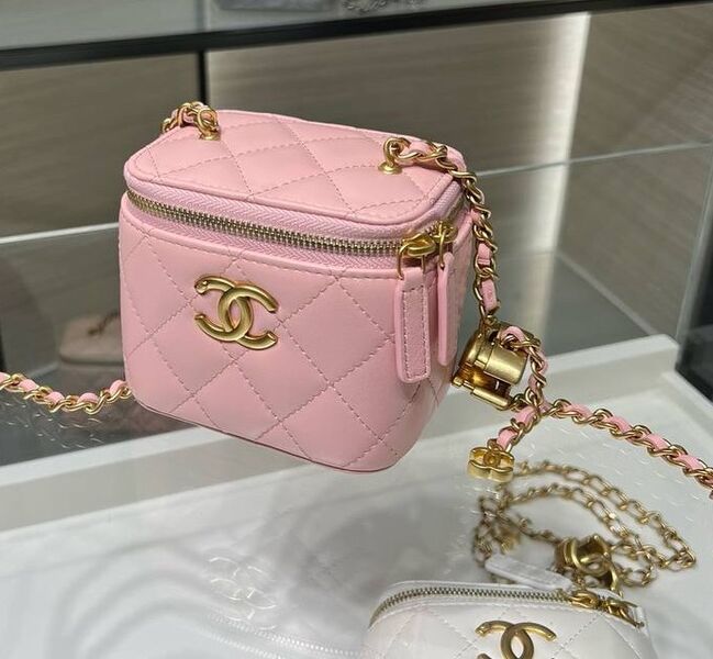 Сумка Chanel женский кожа розовый 202002