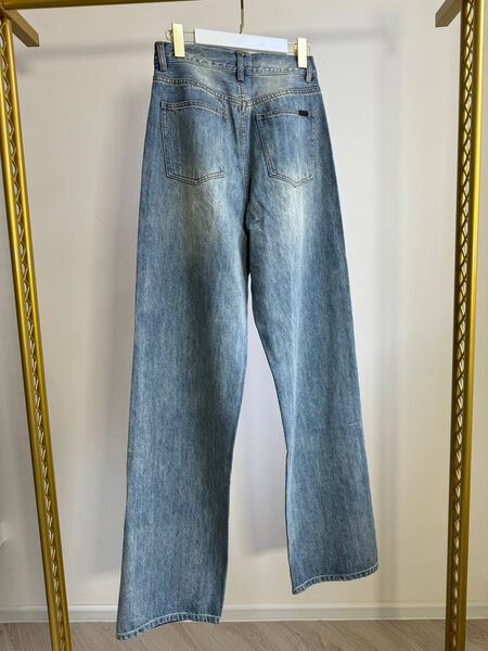 Джинсы Saint Laurent женский джинса бирюзовый 161111-4