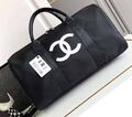 Дорожная сумка Chanel женский текстиль черный,серебристый 127436