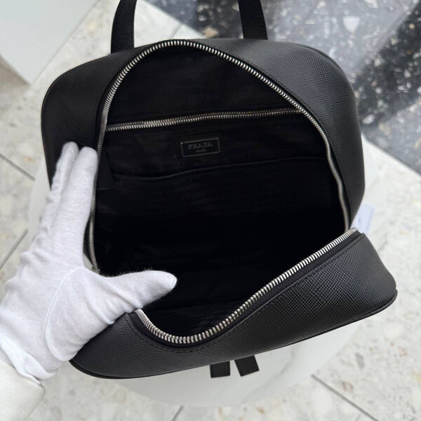 Мужской рюкзак Prada мужской кожа черный 190568-4
